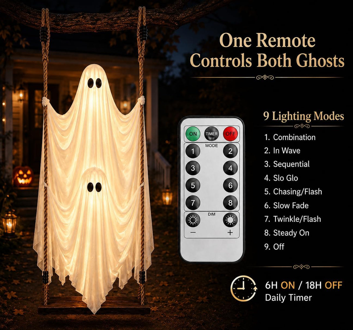 Hanging Ghost Decorations Outdoor