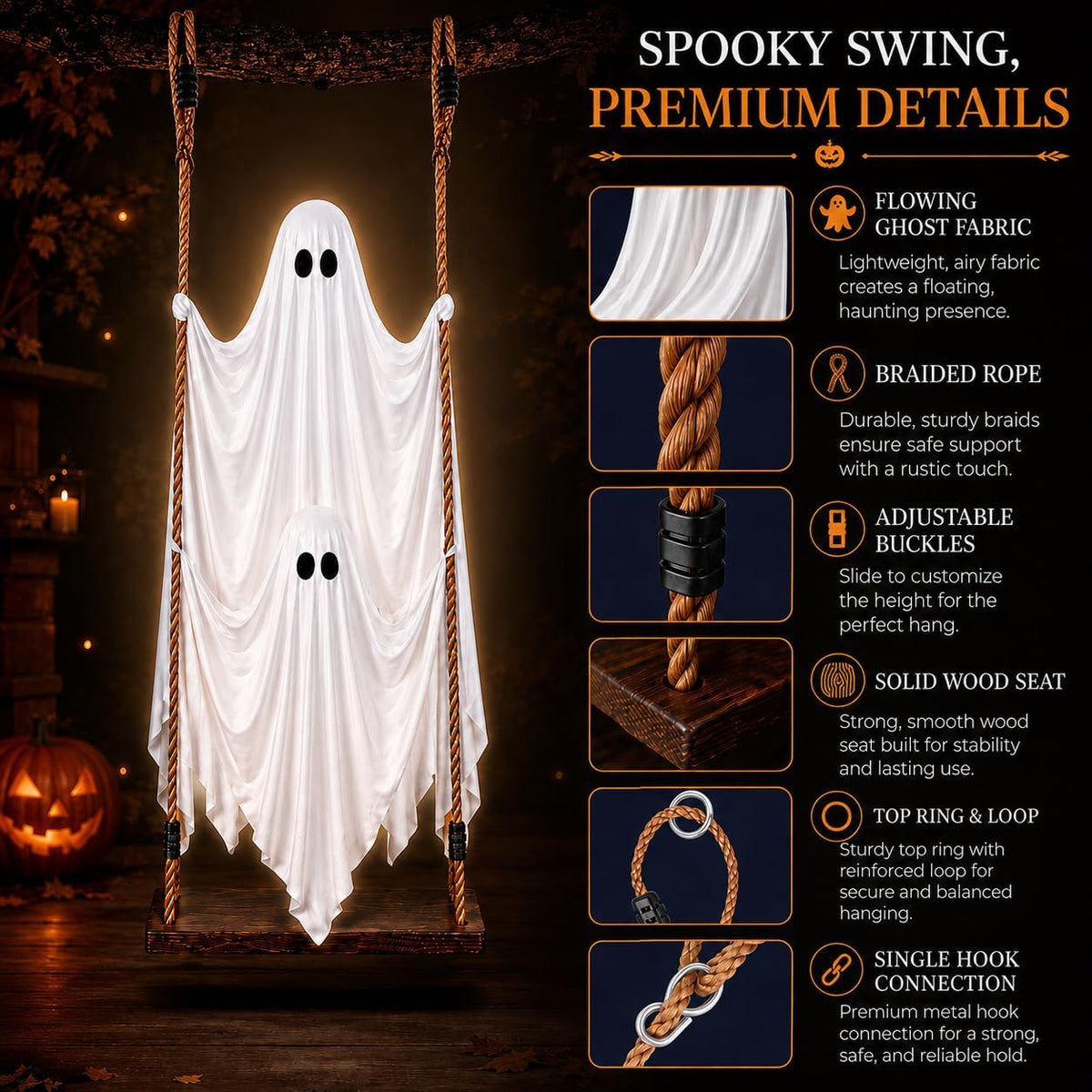 Hanging Ghost Decorations Outdoor